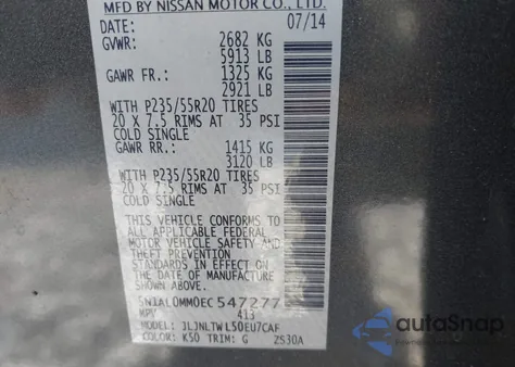 2014 Infiniti Qx60 from USA, damaged, VIN 5N1AL0MM0EC547277